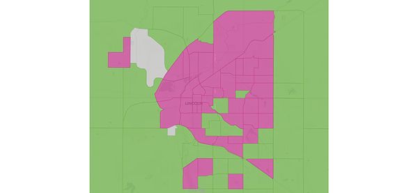 From the Food Equity Opportunity map: The purple areas of this map represent areas of opportunity within Lincoln, Nebraska.