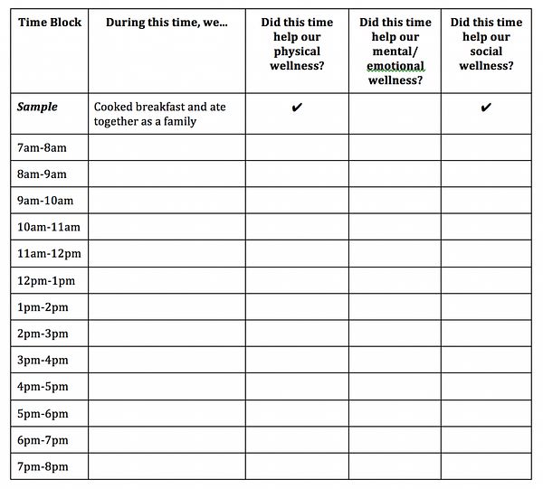 Image of family activity from Partnership for a Healthier America's partner the Healthy Weight Commitment Foundation (HWCF). 