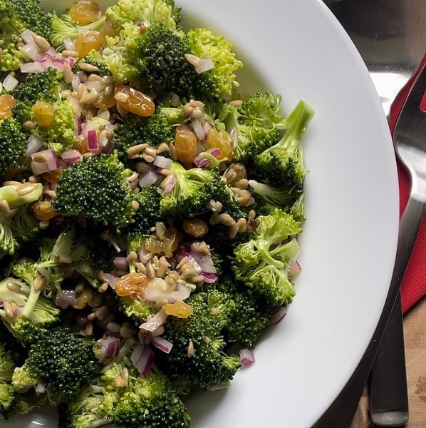 This recipe is a healthier take on traditional creamy broccoli salad — but still just as delicious.