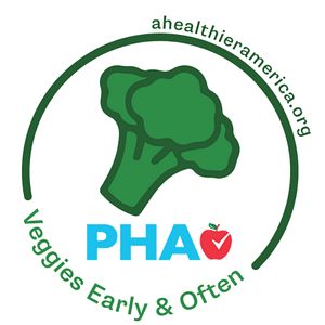 Veggies Early & Often logo broccoli in a green circle