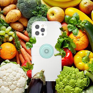 A phone with a PopSockets plant based pop-grip 