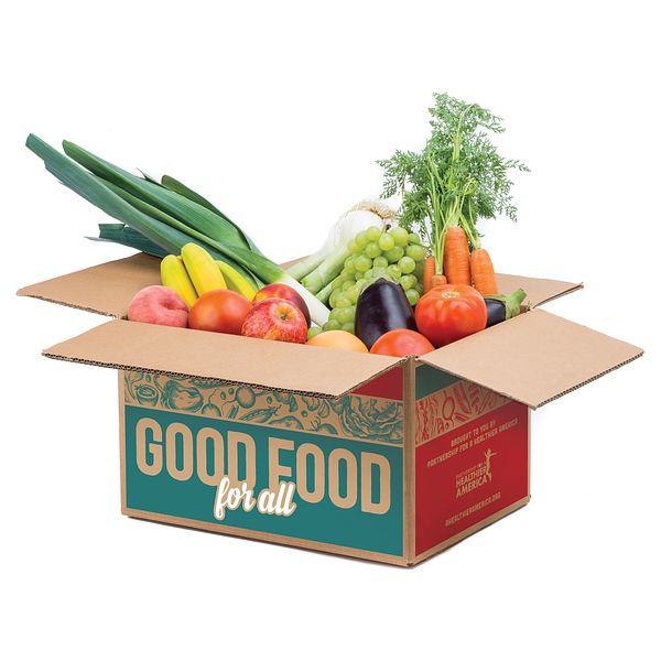 Box of produce for Good Food for All