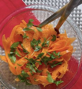 Lemon Dijon Carrot Ribbon salad recipe