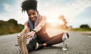 Woman stretching 