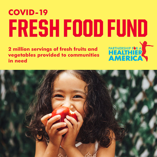 girl eating apple for fresh food fund