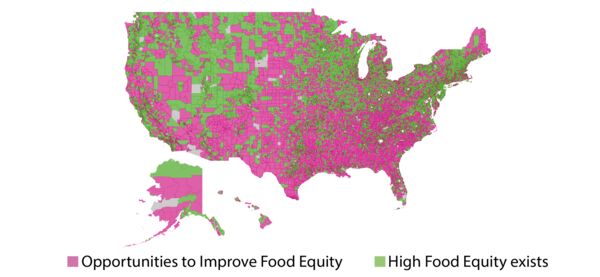 Food Equity Map with Legend