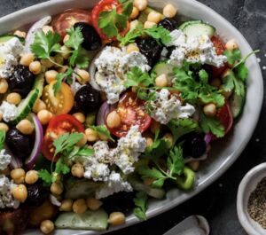 Rainbow greek salad recipe