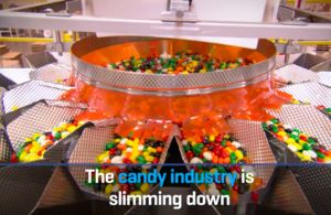 Image of candy production in a factory.