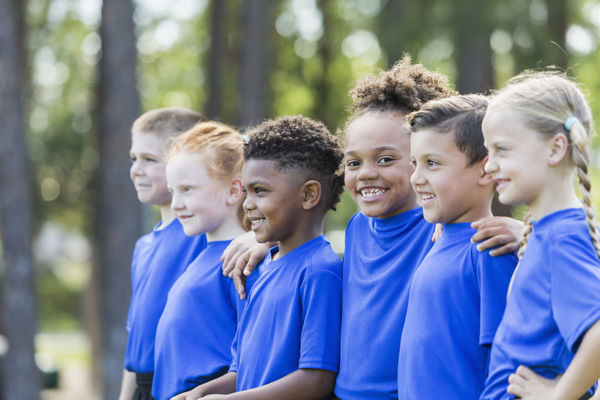 Image of a children's soccer team. 