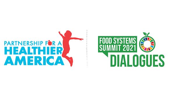 The Partnership for a Healthier America and UN Food Systems Summit Logo Side-by-Side