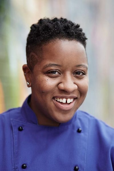 Headshot of Chef Mavis-Jay Sanders