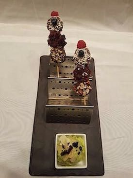 Image of Chocolate-Covered Banana Lollipops by Westin. 